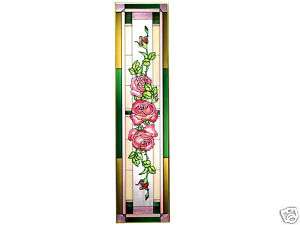 42 Stained Glass ROSES Floral Window Panel Suncatcher  