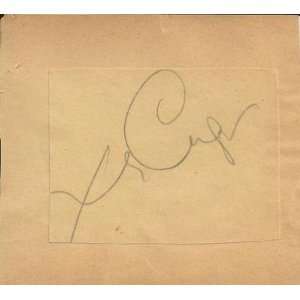 Xavier Cugat (d. 1990) Hand Signed Vintage Album Page   Sports 