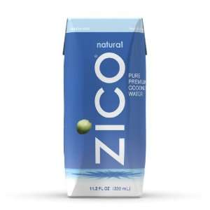 ZICO Pure Premium Coconut Water, Natural, 11.2 Ounce Tetra Paks (Pack 