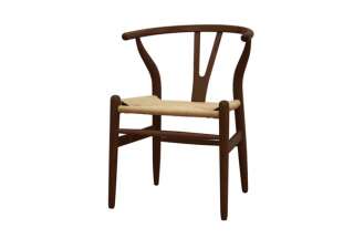 Danish Mid Century Modern Y Style Back Wood Dining Side Chair  