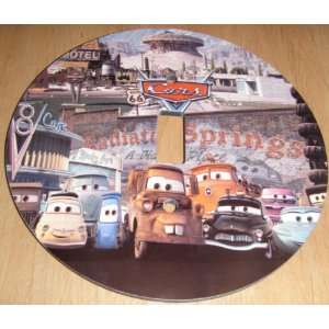  DISNEY Pixar CARS GROUP Light Switch Cover 5 Inch Round 