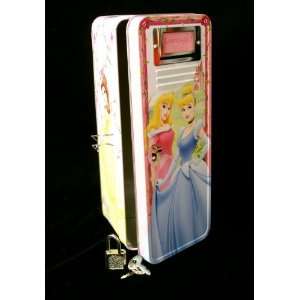 Disney Princesses Tin Locker Bank W/ Lock & Key Sports 