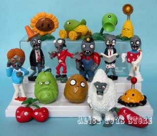 Funny plants vs zombies toy figures lot of 16pcs cute  
