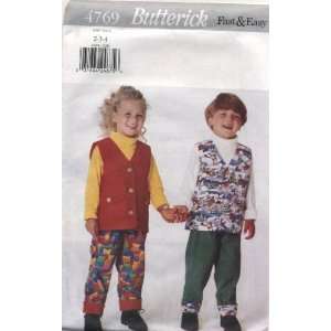   Easy Childs Vest and Pants Sewing Pattern # 4769 Arts, Crafts