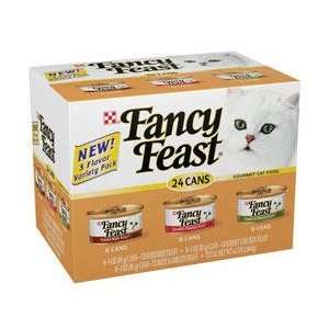  Fancy Feast Loaf Variety Pack Canned Cat Food 24/3 oz cans 