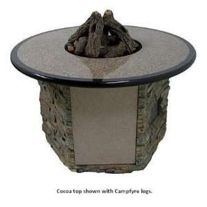  OCTBS 52B Gx 01 Granite Table with Stack Stone Base and Fire 