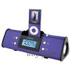 iHome IH16UXC Portable Stereo Alarm Clock Speaker Purpl