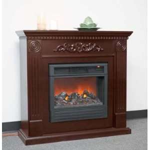  Electric Fireplace Mantel with Heater Insert Dark Cherry 