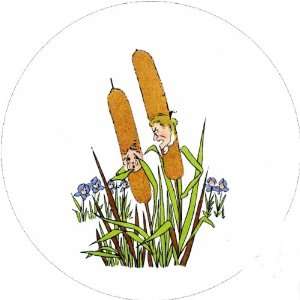  Flower Children 58mm Round Pin Lapel Badge Cat Tail: Home 