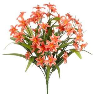  19 Silk Lily Flower Bush  Coral (case of 12): Home 