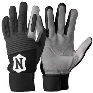   Padded Lineman Football Gloves BLACK YOUTH   M