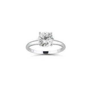  1.01 Cts White Sapphire Solitaire Ring in 18K White Gold 