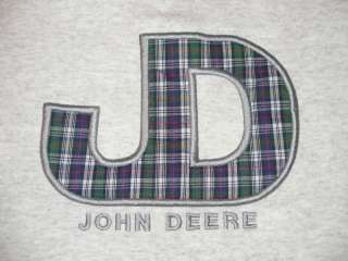 John Deere Shirt Sweatshirt Vintage Made In USA Sewn Mens Large L 