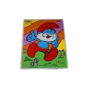    Vintage Papa Smurf Wood Puzzle Yippy (12 pieces) Toys & Games