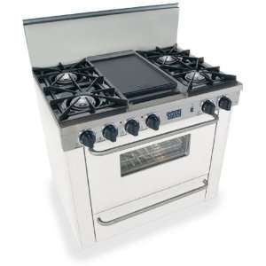 36 Pro Style Natural Gas Range with 4 Open Burners Double Sided Grill 