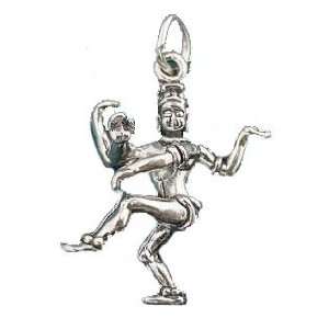  Dancing Shiva 3D Hindu God Sterling Silver Charm 