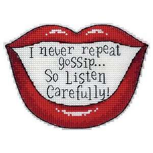  I Never Repeat Gossip Plastic Canvas Counted Cross Stitch 