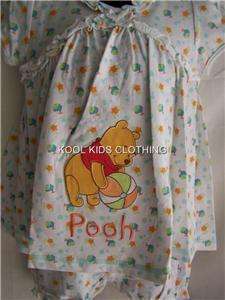 BABY GIRLS DISNEY POOH BEAR SWING DRESS WITH NAPPY COVER~NWT~VARIOUS 