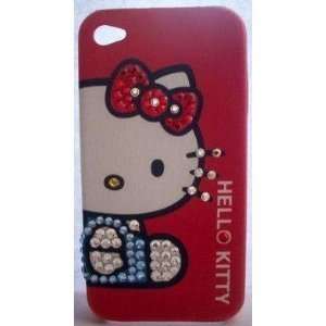 HELLO KITTY IPHONE 4G CASE SWAROVSKI CRYSTAL BLING COVER Cell Phones 