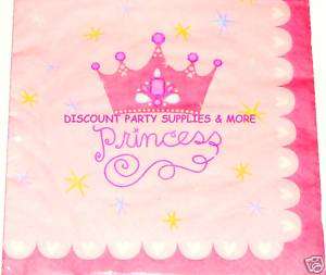 Princess Crown Gems Lunch Dinner Napkins Party supplies  