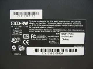 Iomega CD RW External USB Drive CDRW55292EXT 52x24x52  