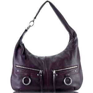    Jennifer Lavender Italian Leather Hobo Bag 