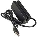 Champtek Magnetic Stripe USB Credit Card Reader Black  