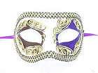Mens White Mardi Gras Carnival Mask  