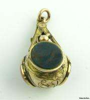 AWESOME* Vintage Masonic Symbol Fob Opening Windows Jeweled Charm 