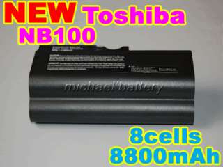 New PA3689U 1BAS Battery For Toshiba NB100 Laptop 8800mAh Black