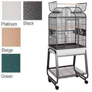  HQs Opening Scroll Cage, Small Parrot Cage With Cart 