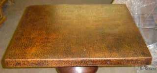 MEXICAN HAMMERED COPPER TABLE TOP SQUARE HANDMADE  
