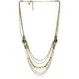 fresh water pearl and double chain necklace $ 550 00