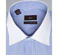 Joseph Abboud blue multi stripe point collar dress shirt   up 