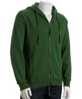Alternative Apparel felt green cotton Warm Up zip hoodie