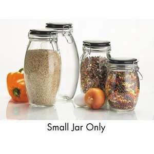 Glass Hermetic Click Lid Kitchen Canister Storage Jar 
