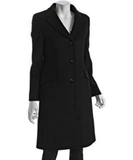 Cinzia Rocca black wool cashmere three quarter length coat   