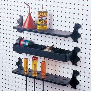 Pack Storage Shelves Garage Shop Wall Mount Peg Board  