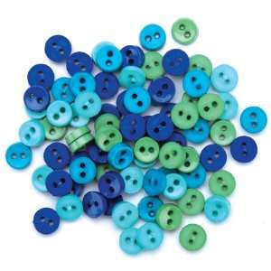  Favorite Findings Basic Mini Buttons 75/Pkg Ocean