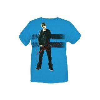 Justin Bieber Two Stripes Slim Fit T Shirt Blue Size 3XL HT EXCLUSIVE 