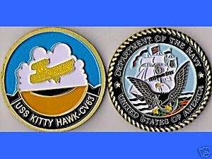 USS KITTY HAWK CV 63 Navy Challenge Coin St  