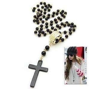   hot Black Cross Style charm Pendent Necklace so nice XL105  