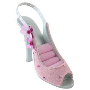   High Heel Shoe Ring & Earring Holder Pink 5x3x5 Home & Kitchen