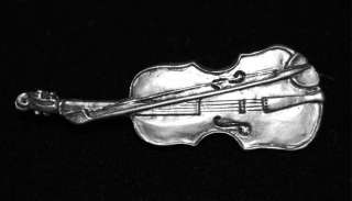 1992 Blue Mist Pewter Violin Pin Of Nova Scotia Canada  
