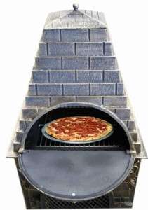 Deeco Aztec Allure Outdoor Fire Pit Pizza Oven with Stainless Steel 