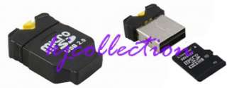 Micro SD SDHC TF Mini USB Card Reader Adapter BLACK A1  