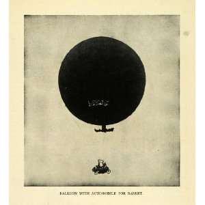  1909 Print Air Balloon Motor Bike Basket G. L. Bumbaugh 