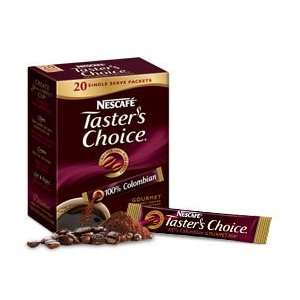 Nescafe Tasters Choice Instant Coffee Columbian, 20 Count Sticks (1 