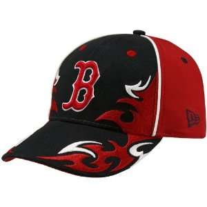  New Era Boston Red Sox Youth Red Navy Blue Team Ink Adjustable Hat 