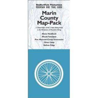 BikeMapDude Productions Mountain Bike Trail Guide Marin County Map 